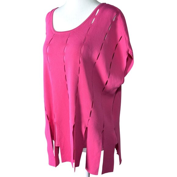 NWOT Joseph Ribkoff Womens Top M Pink Short Sleeve Sweater Set OG Price $215 - Picture 2 of 11